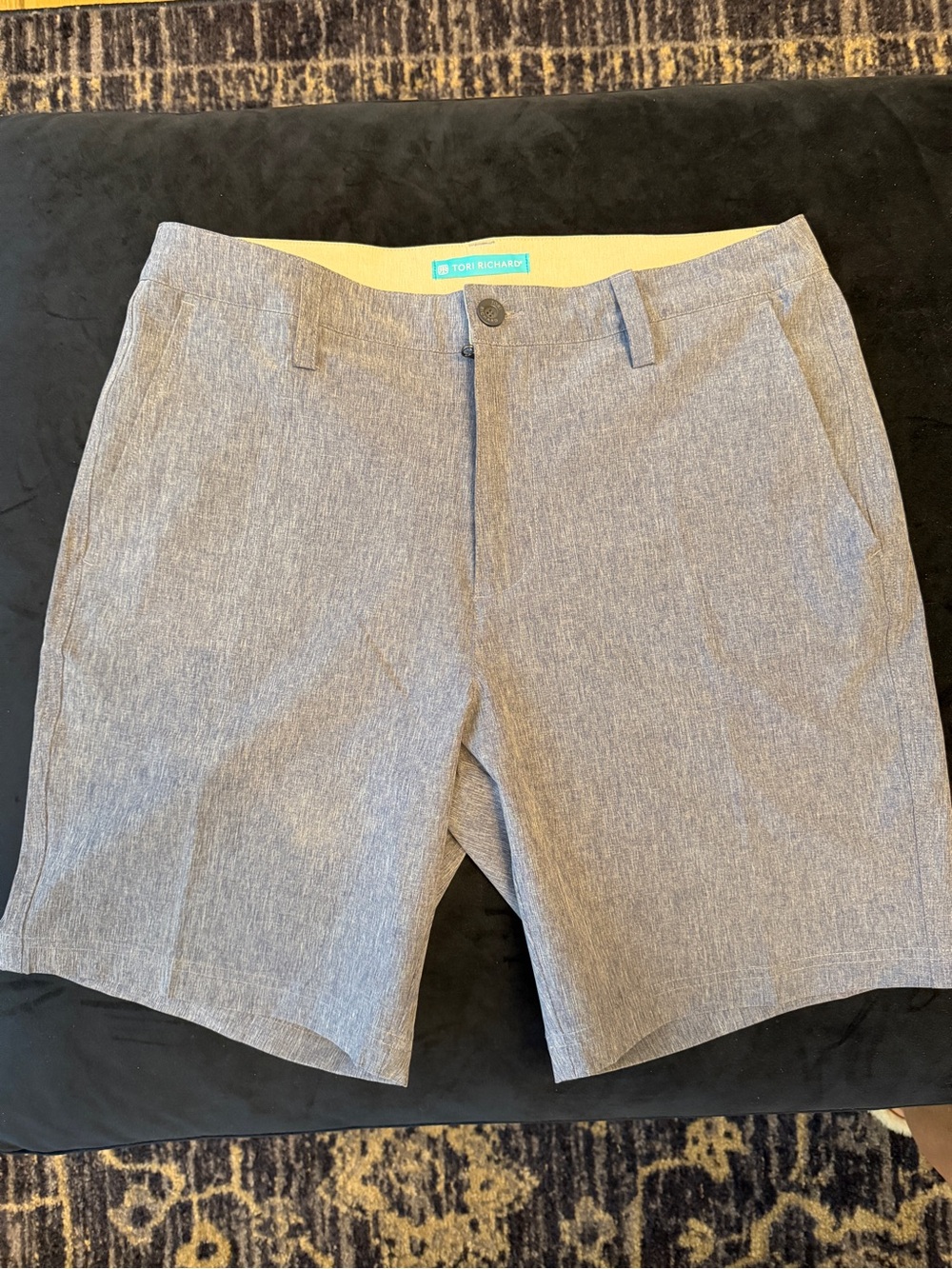 Tori Richard Heather Gray Flat-Front Performance Shorts